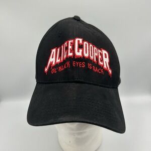 Alice Cooper Cap Hat Black Ol' Black Eyes Is Back Embroidered ONE SIZE Grunge